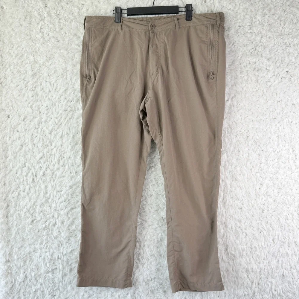 Clothing Arts Cubed Mens Khaki Pick‎ Pocket Proof Nylon Travel Pants Size 38x30